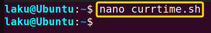 Creating a Bash script file in nano