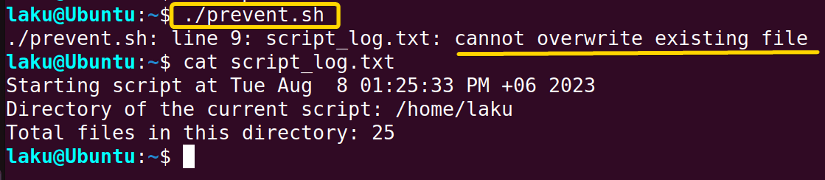 Preventing file from being overwritten