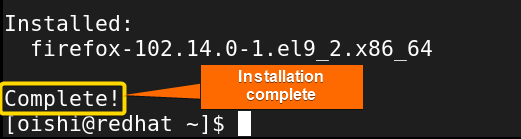 Installation complete