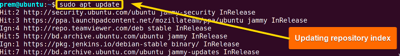 repository list updated after adding repository in ubuntu