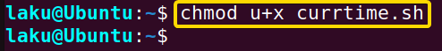 Changing permission of the Bash script file