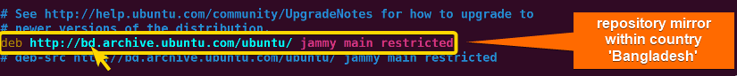 this command shows the available repository mirror for you. mirror boosts repository configuring in LINUX based distros.
