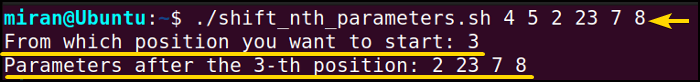 Read All Parameters After the nth Position