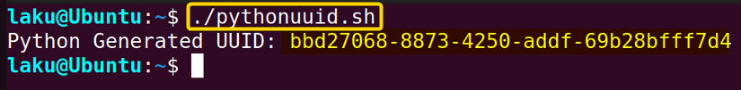 Generating uuid using python uuid module