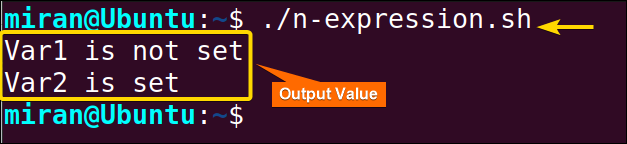 Using the -n Option to Check if Environment Variable is Set