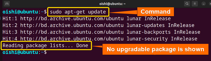Update with apt-get which not show the upgradable package list