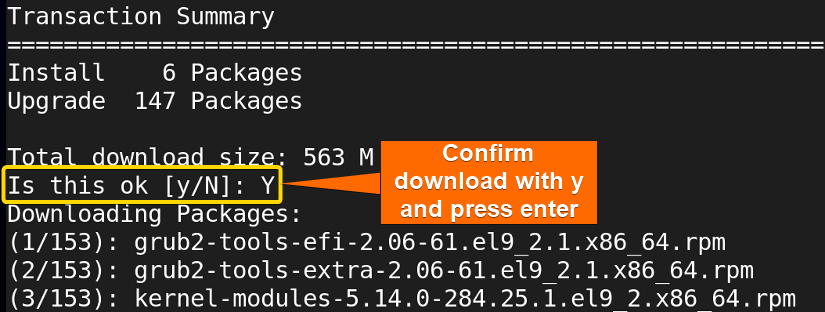 Confirm download of upgradable packages with dnf