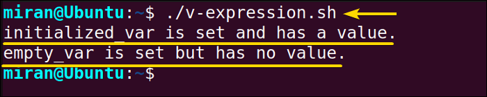 Using the -v Option to Check if Environment Variable is Set