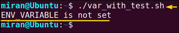 Using the test Command with the -n Conditional Expression