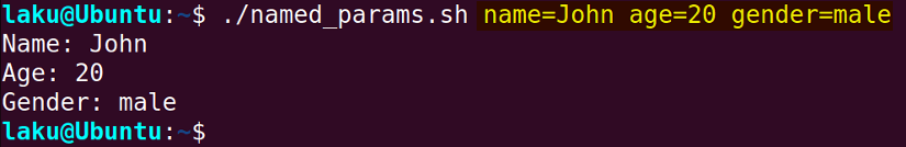 Passing named argument in Bash using loop and case statement (1)