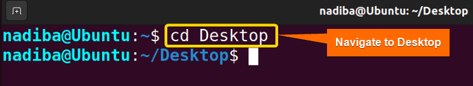 Navigating to Desktop