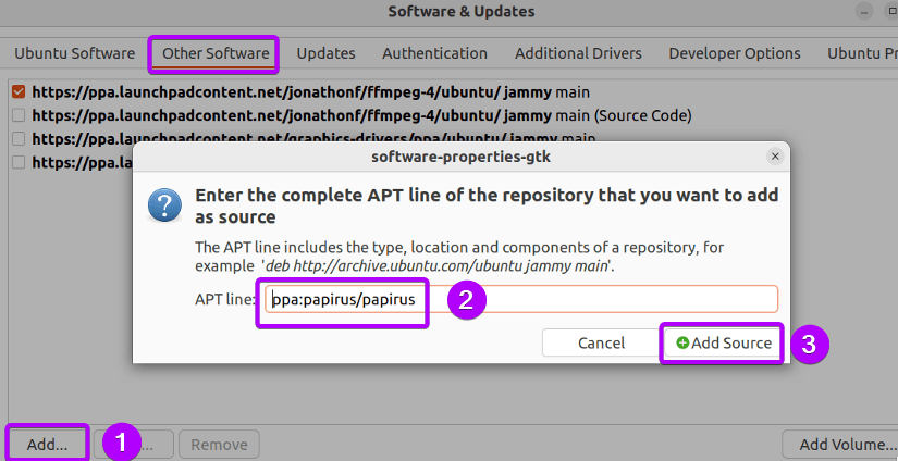 add PPA repo with GUI