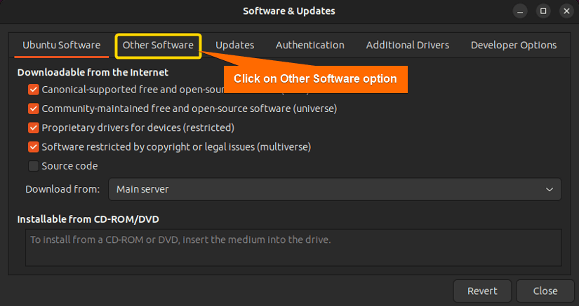 After running the application, this prompt appears.