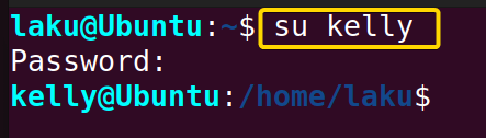 Switching to the new user