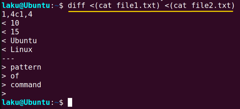 Process substitution in Bash