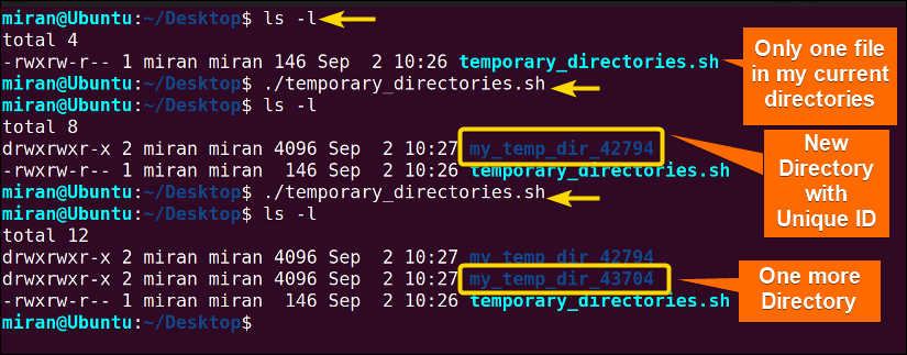 Creating Unique Temporary Directories Using the $$ Parameter