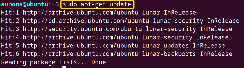 Checks the apt-get update command working or not.