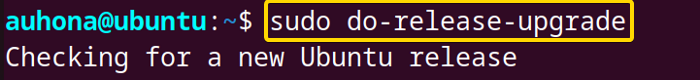 Downloads and upgrades the system using the command.