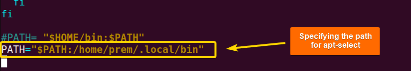 the path variable is set for apt-select to find best ubuntu repository mirror