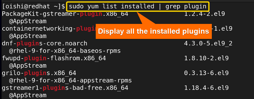 Plugin with yum