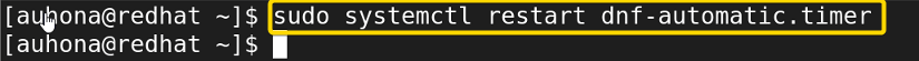 Restart the system to apply the changes done in the configuration file.