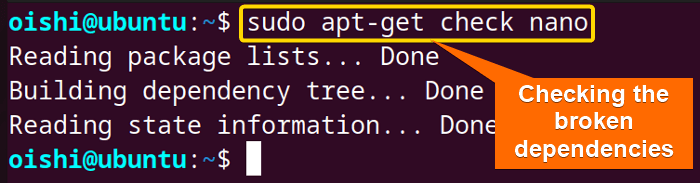 check the broken dependencies with apt
