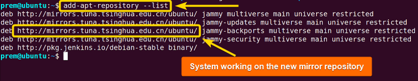 the new chinese mirror is working and repos are listed by CLI