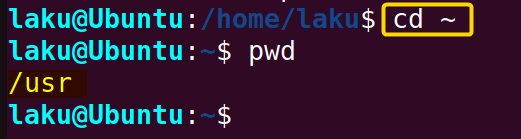 Checking tilde expansion and new value of HOME variable