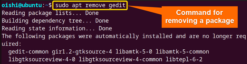 Remove a single package with apt