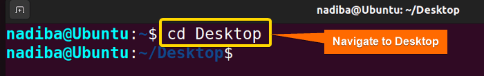 Navigating to Desktop