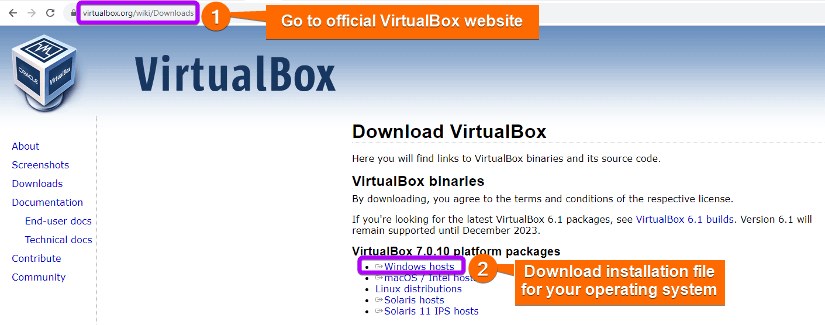 download VirtualBox