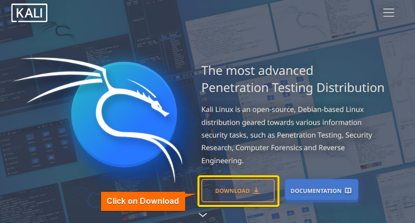 Official Kali website