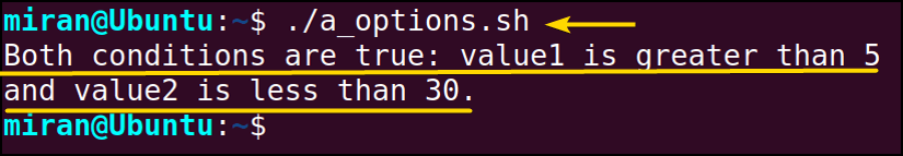 Using -a Syntax with the if Statement