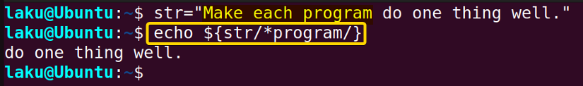 Find and replace with wildcards using Bash parameter expansion