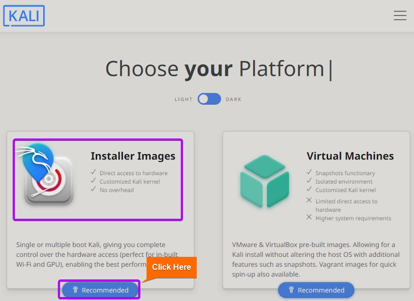 Choose the Installer Images