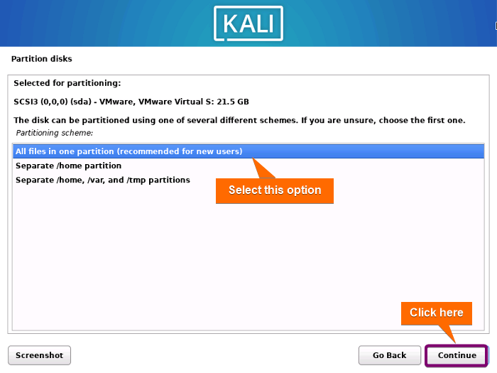Selecting all files in one partition