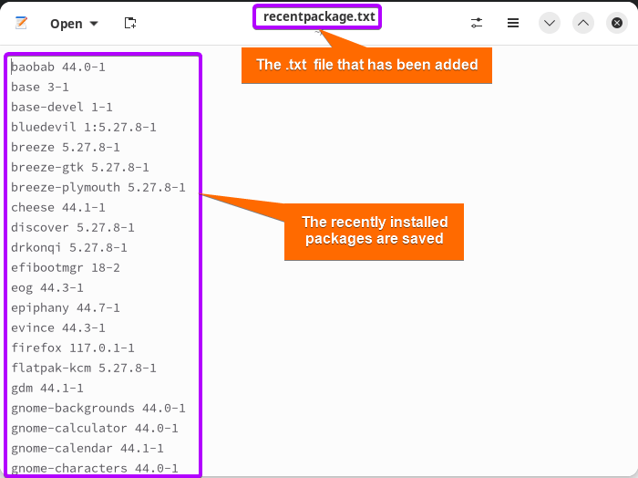 The txt file has been shown