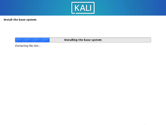 Installing the system base.