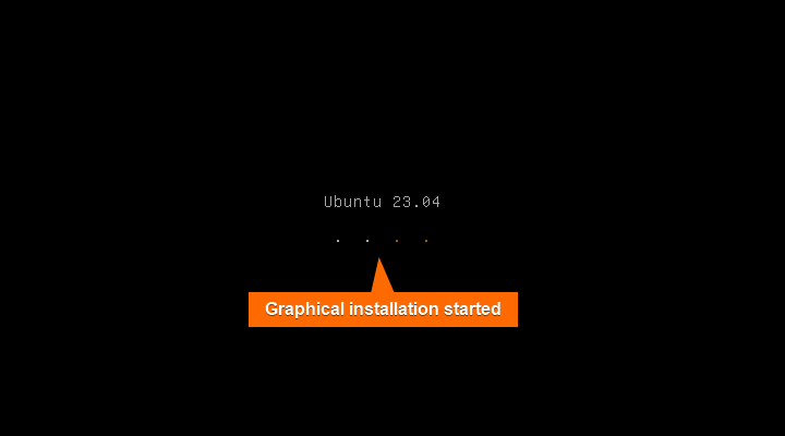 graphical installation starting