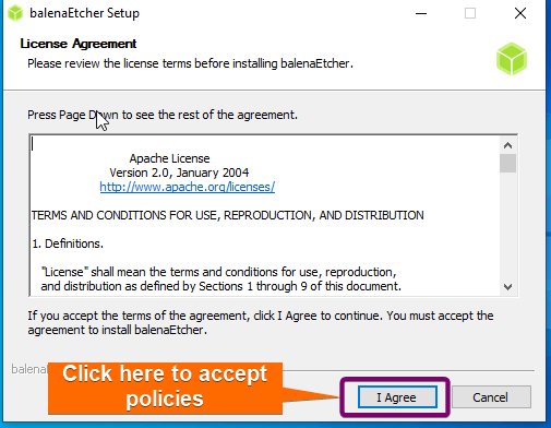 Installing Etcher on windows