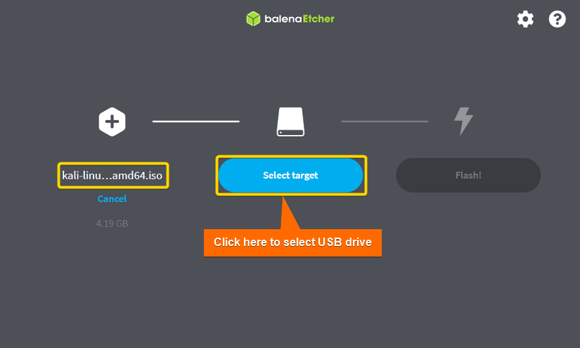 Clicking on selecting target