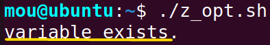 checking if a variable exists in bash if statement using -z operator