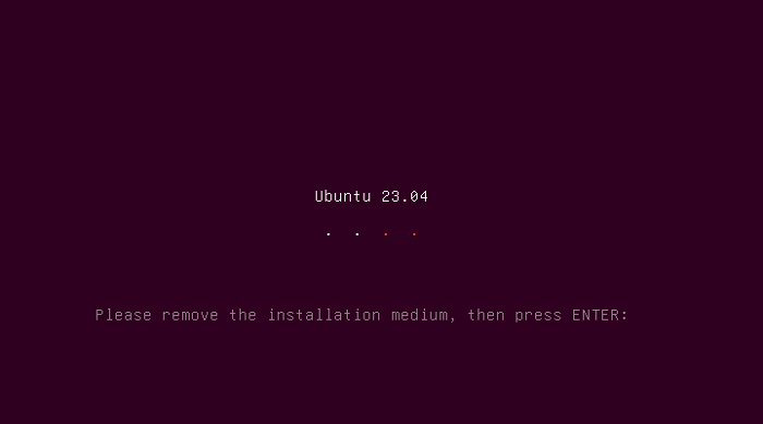 remove installation medium