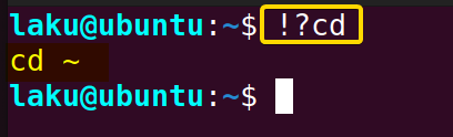 Command contains a particular string
