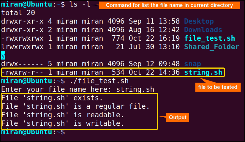 Using File Test Unary Operators to Check the File Properties