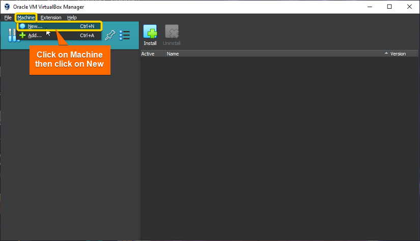 create a new vm