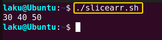 Slicing an array
