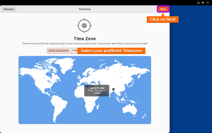 Set your Time Zone