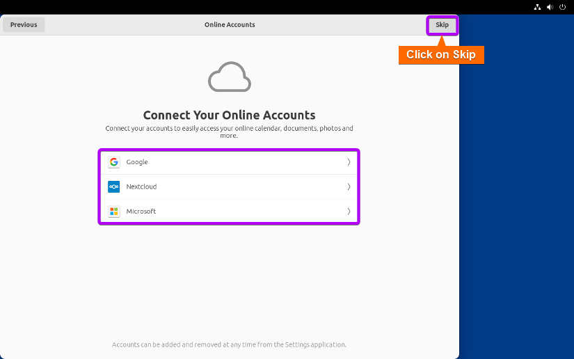 add online account