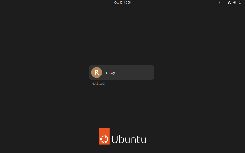 login in your user account